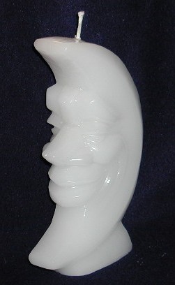 Moon Man Molded Candle